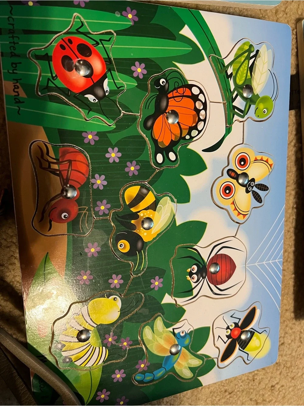 Lot of 10 kids board puzzles and melissa & Doug stand - 2 with sounds